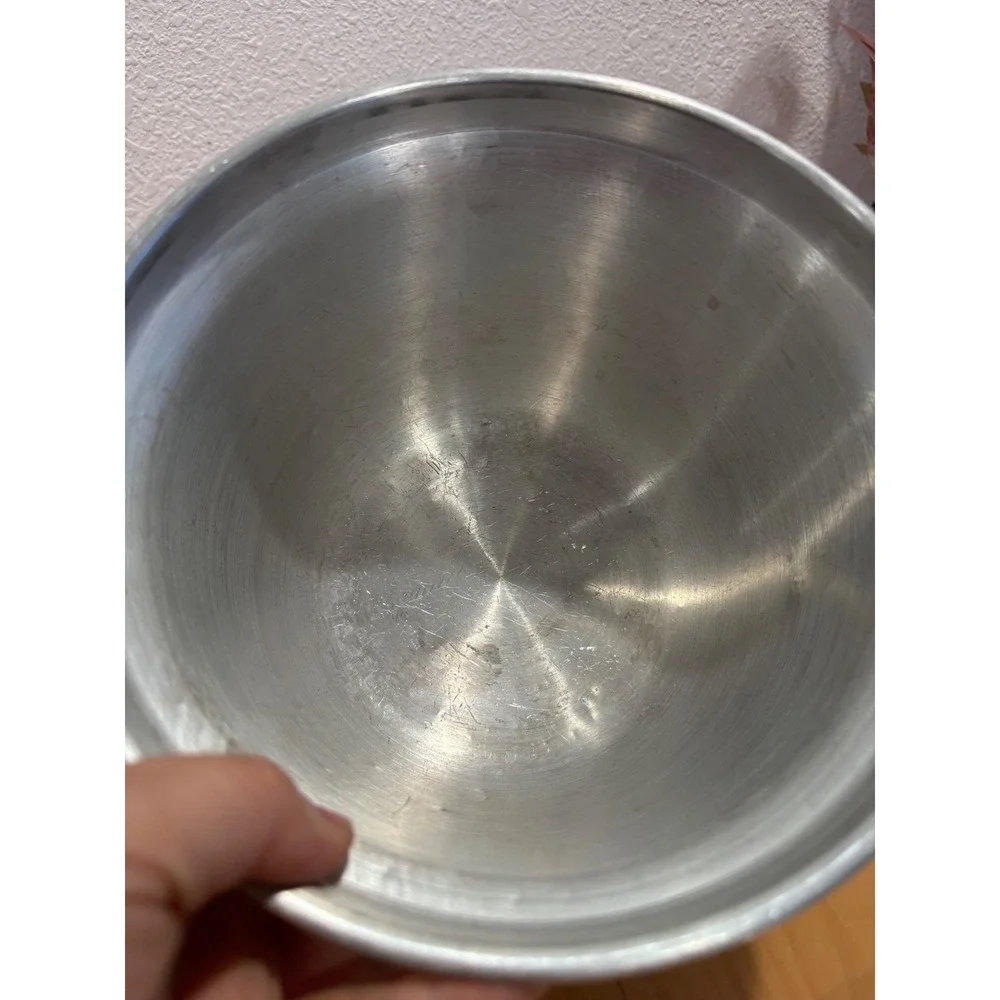 Vintage Hammered Aluminum Ice Bucket w Lid Made in Italy‎ Missing Handle MCM